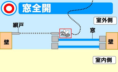 図解！これで虫を防ぐ！網戸と窓の上手な使い方